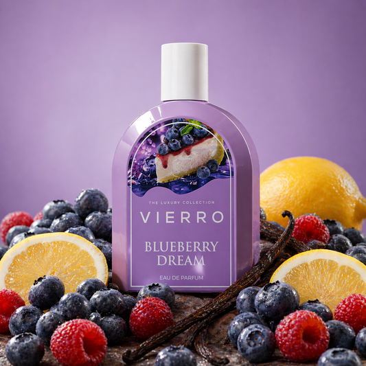 Blueberry Dream by Vierro, showcasing a vibrant, fresh blueberry dessert with a whipped topping and blueberry garnish.