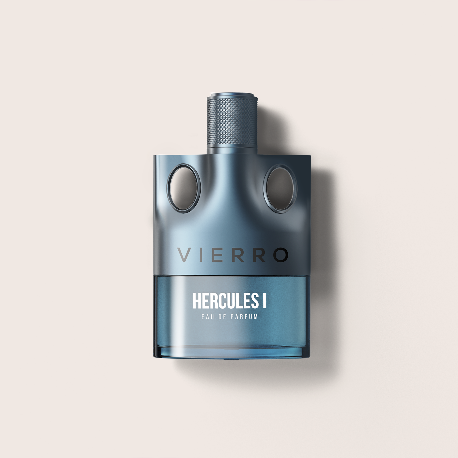 HERCULES I Vierro perfume bottle with sleek design and silver cap, displayed against a neutral background.